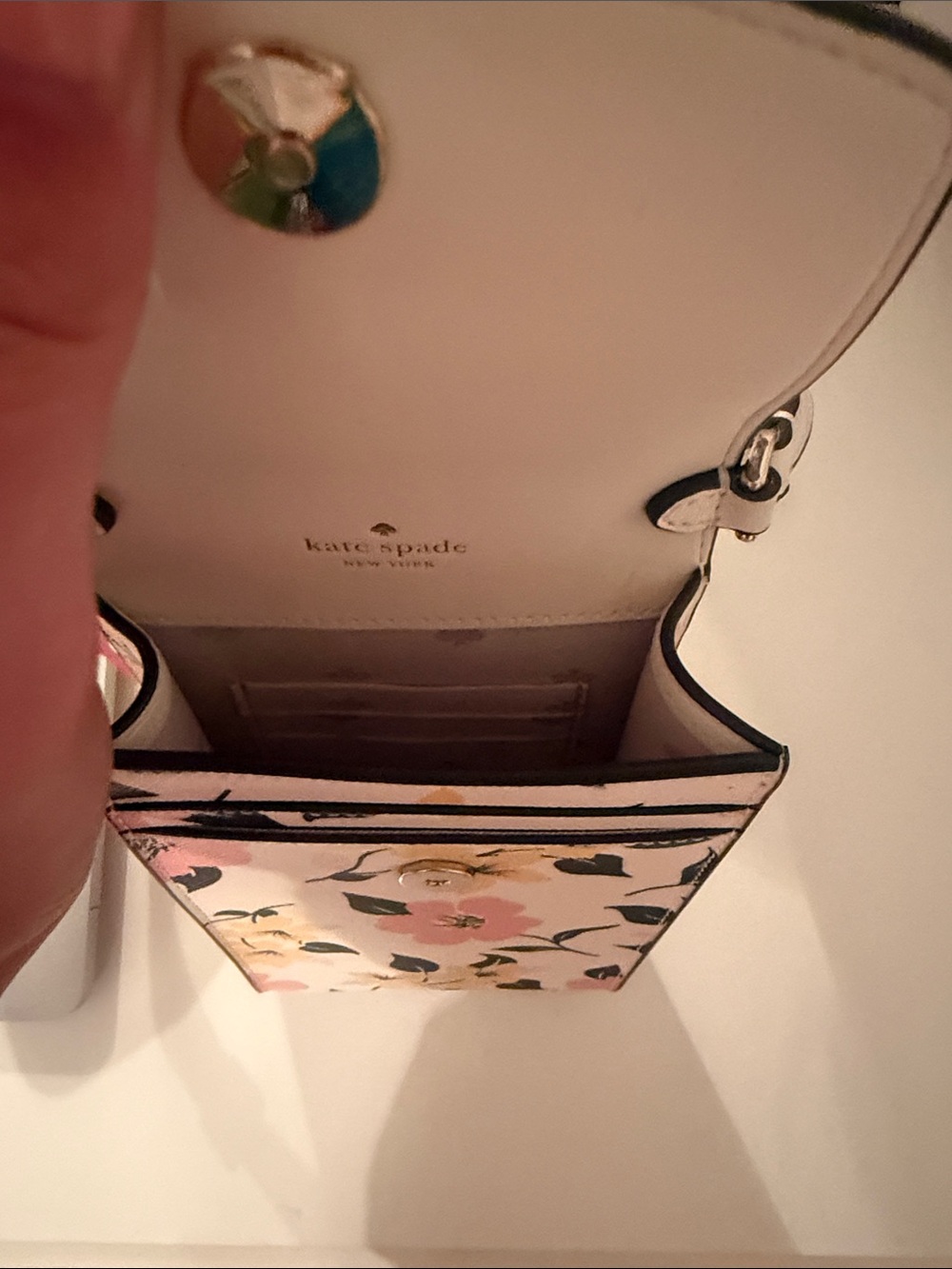 kate spade Floral Crossbody Phone Bag in Pink, Yellow & Cream - Picture 3 of 3